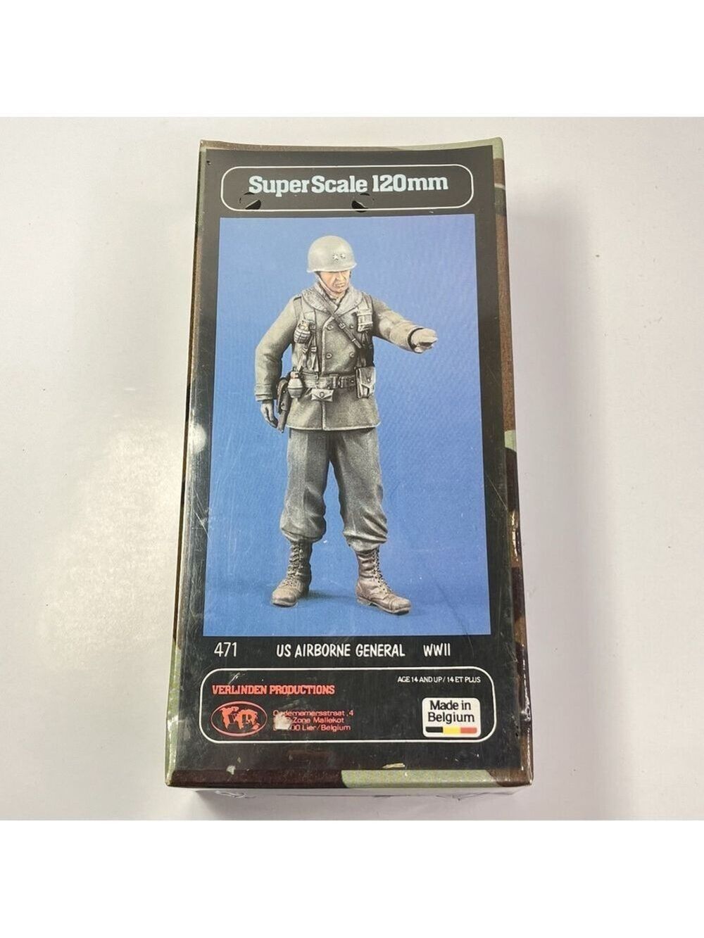 SEALED Verlinden Super Scale 120mm Figure 471 US Airborne General WWII 14+ NEW